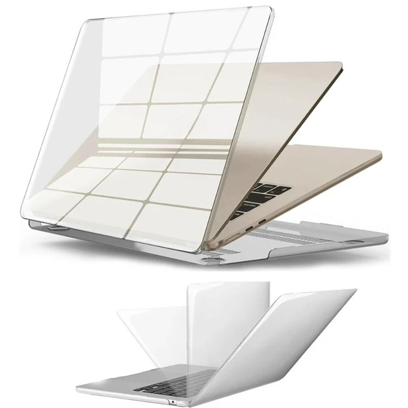 2025 M4 حافظة كمبيوتر محمول لماك بوك اير 13 M4 M2 15In M3 ماك بوك برو 13 14 16 بوصة A3240 A3112 رقيقة جدا كريستال استبدال غطاء