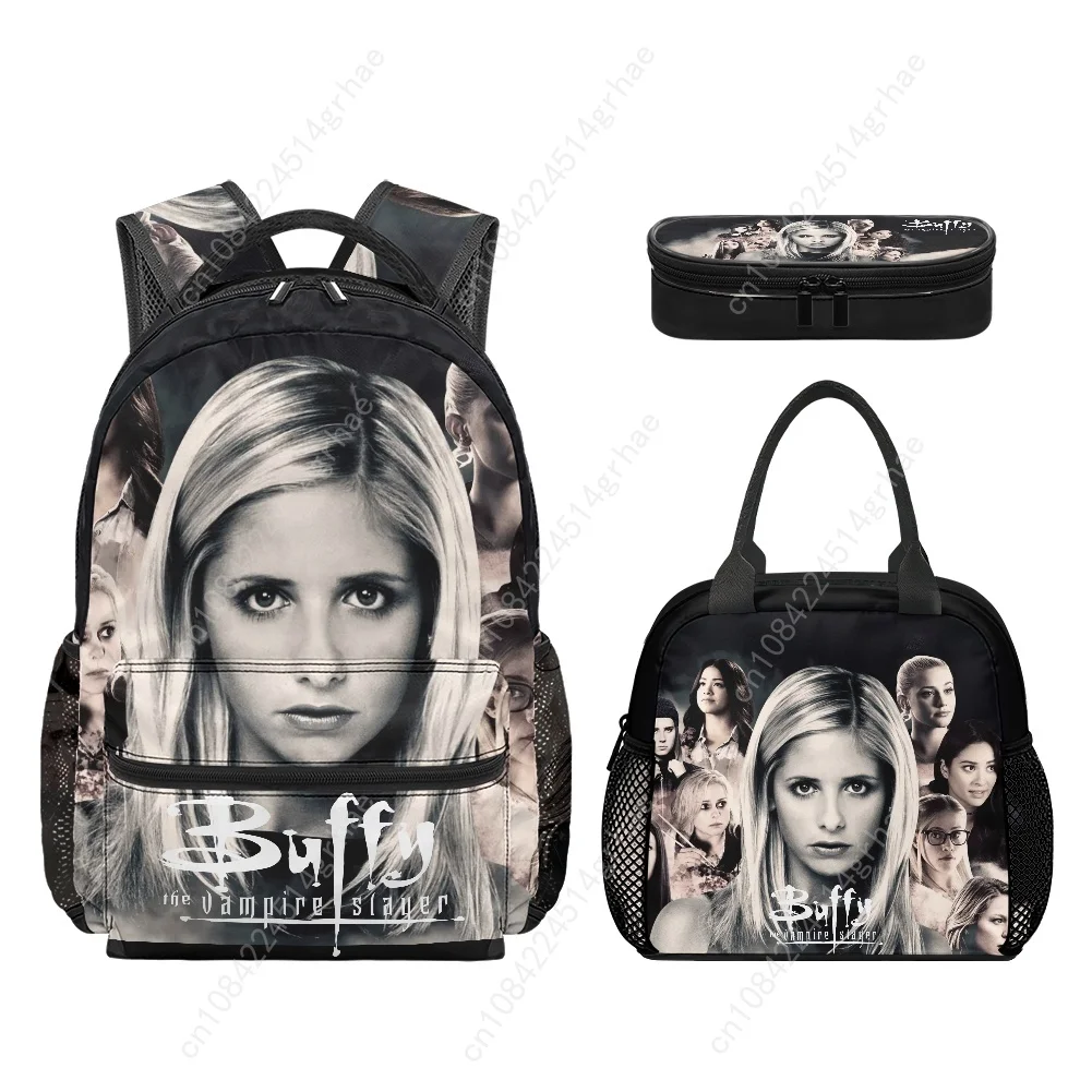 Buffy the Custom Leisure All-Over Print 3-Piece Backpack Set Vampire Slayer (Includes Backpack, Lunch Bag, and Pencil Case)