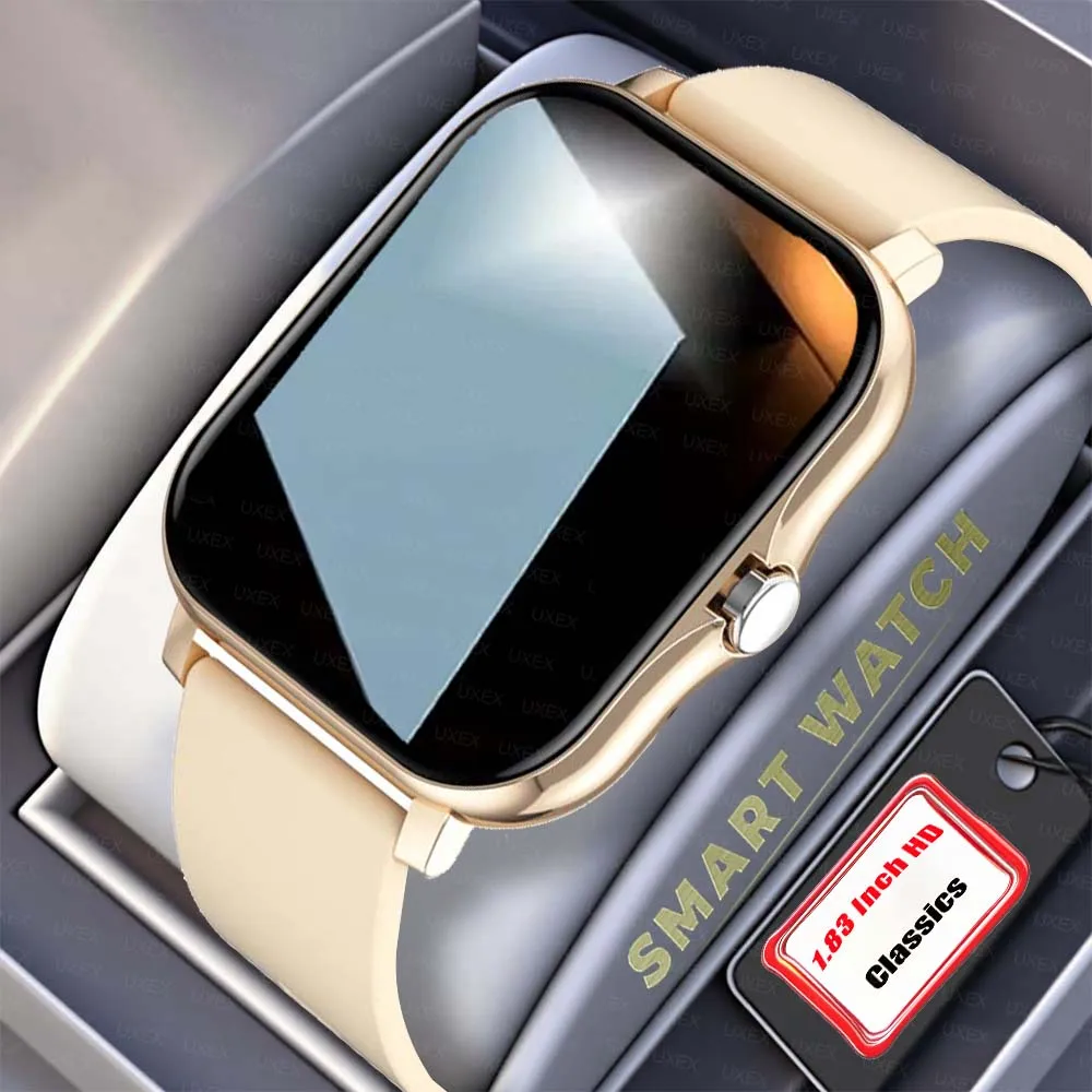 スポーツスマートウォッチ男性 1.83 インチ HD フルスクリーンサプライズギフト Bluetooth 通話ヘルストラッカースポーツ多機能腕時計ファッション