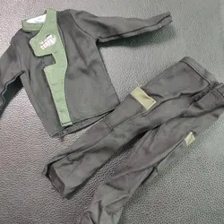 1/6 Scale Action Figure Toys Clothes Suit Sweatshirt suit Cotton Green Color Matching Coat Pants Set Fit 12Inch Body Figure
