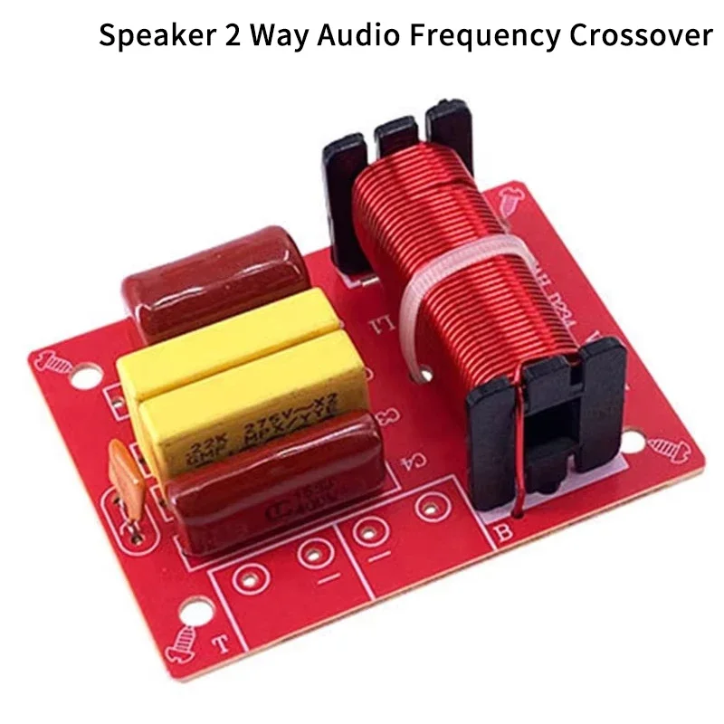 80W 2 Way Crossover Filters Module HiFi Speaker Treble Bass Dual Frequency Divider Crossover For DIY Home Video Audio Speaker