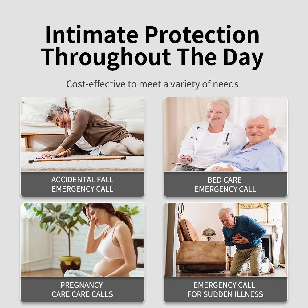 Smart Multi functional Wireless WiFi Elderly Caregiver Pager SOS Call Button Emergency Medical Alert System for Patients Elderly