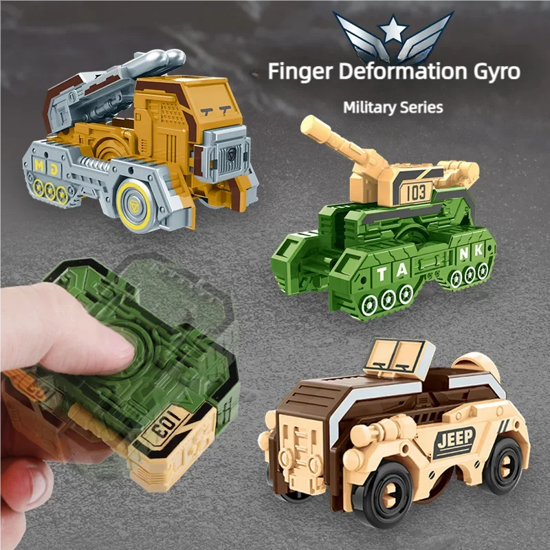 Creatieve Vervormde Militaire Serie Auto Fidget Spinning Gyro Speelgoed Spinner Antistress Volwassen Kinderen Zintuiglijke Speelgoed Vingertop Gyro Gift