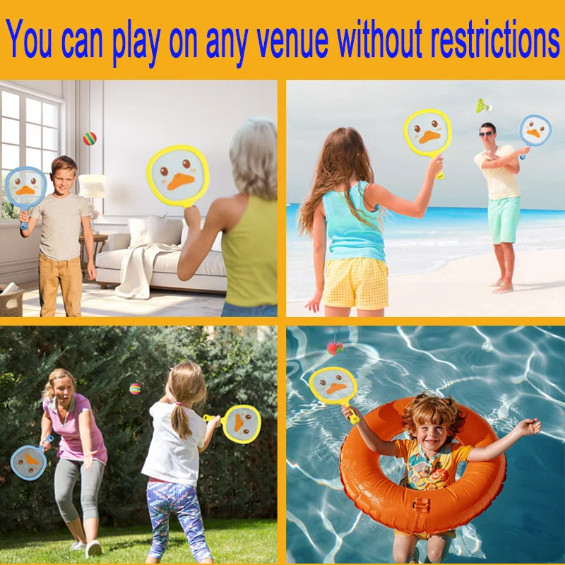 Kennismaking Met Buitensportspeelgoed Voor Kinderen Tennisracket Badminton Racket Gloeiende Bal Meerdere Gameplay-Methoden Racket