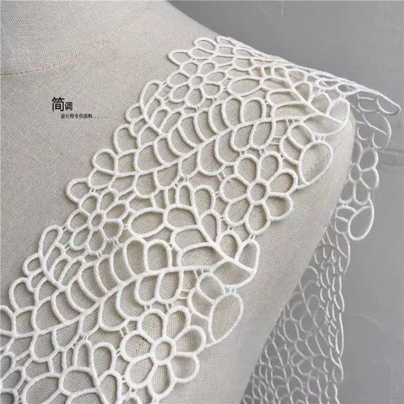 5/12cm Wide Black White Hollow Out Floral Embroidered Lace Ribbon DIY Apparel Sewing Fabric Lace Tape Dress Clothing Decoration