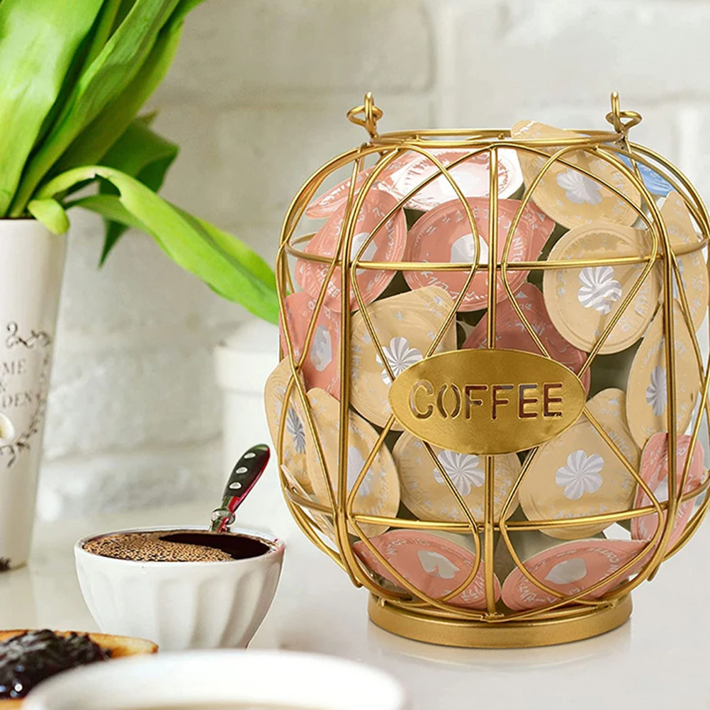 

Coffee Holder Iron Rack for Kitchen Office Restaurant Modern Capsule Storage ganizer Display Container Box