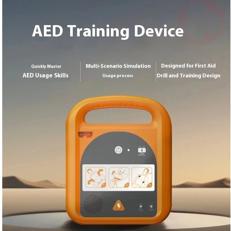Portable Automated External Defibrillator Cardiac Rescue Simulator Power Supply - Heart Speed Assist AED Training