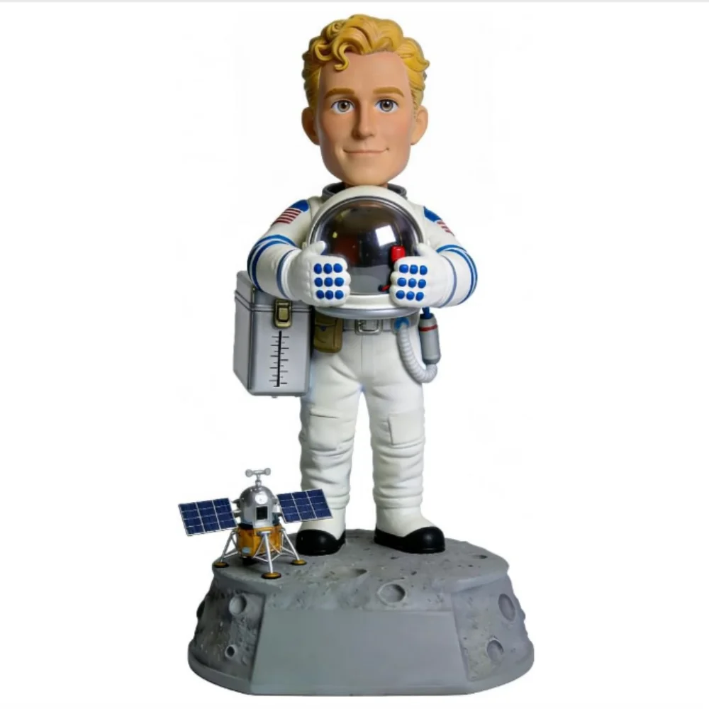Custom Bobblehead -Personalized Space Explorer Figurine Photo to Custom Astronaut Doll,Space Themed Decor,Astronaut Gift