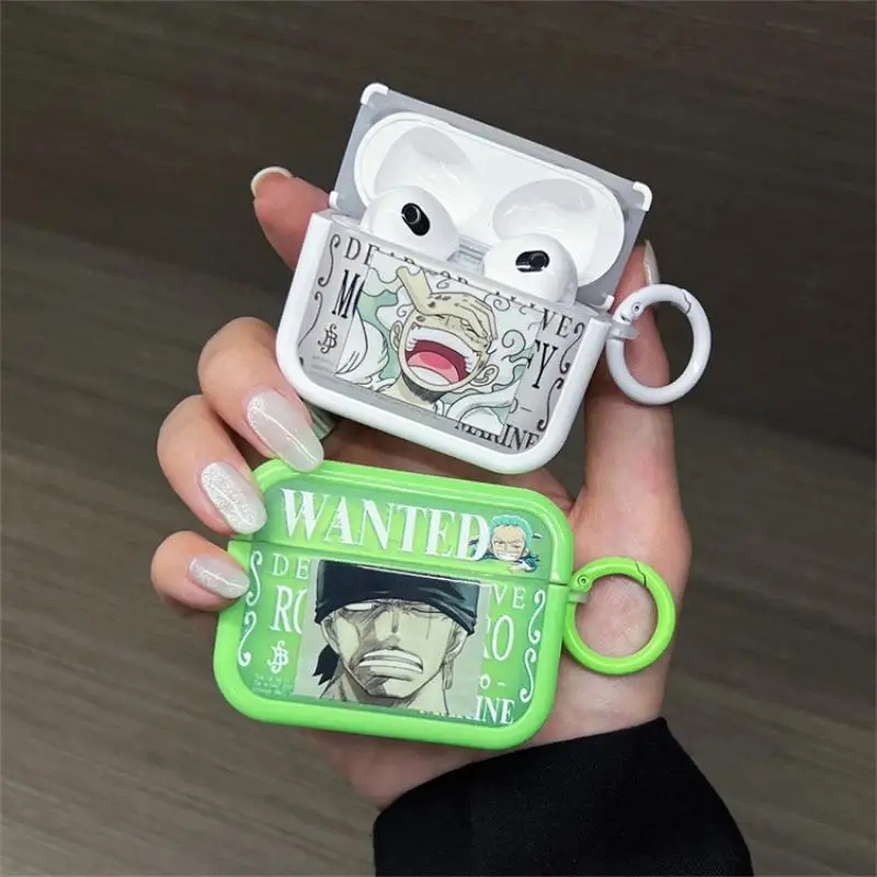 

Kawaii Anime One Piece Cartoon Roronoa Зоро, Луффи гарнитура чехол Airpods 2 3Rd Generation Bluetooth наушники чехол Pro2