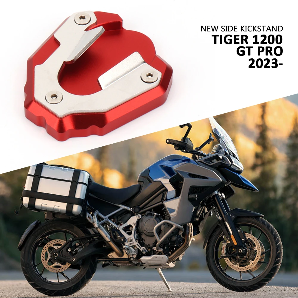 

New Motorcycle Accessories For Tiger 1200 GT Pro Kickstand Side Stand Enlarge Extension Pad Anti-skid For TIGER1200 GT Pro 2023