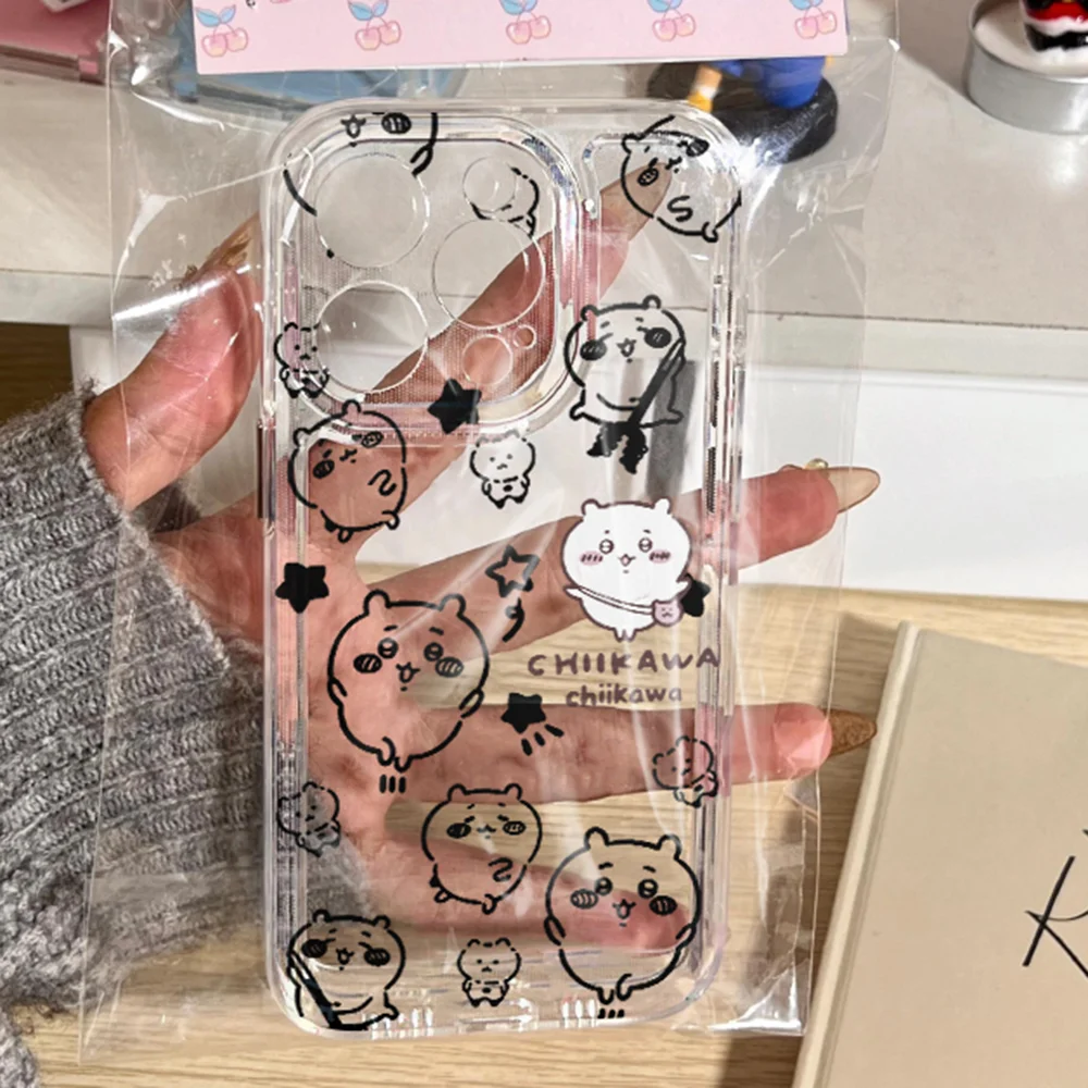 Japan Cartoon Cute Chiikawas Phone Case For Samsung S25 S24 S23 S22 S21 S20 FE Note20 Note10 Plus Ultra Lite 5G Clear Soft TPU