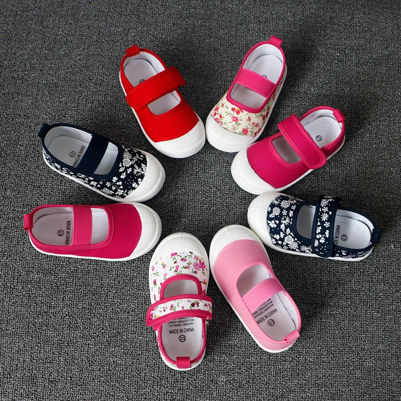 Baby Girl Shoes Canvas Casual Kids Shoes  Solid Candy Girls Sneakers Children Soft Shoes 21-30 Classic