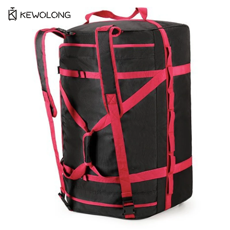 

Multi-function Oversized Wheels Soft Luggage Bag, Convertible Rolling Duffel Backpack, Large Capacity Storage for Clothes Quilts