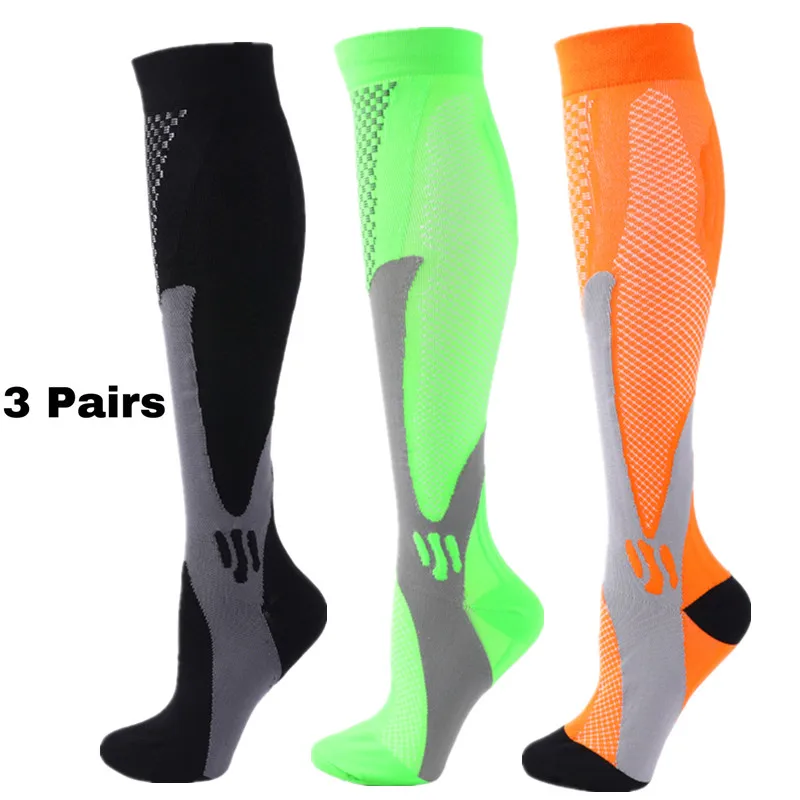 S-XXL 3 Paar Packung/Socken Kompressionssocken 30 mmhg Passend für medizinische Ödeme Diabetes Krampfadern Laufen Sportsocken Größe XXL – Detail 16
