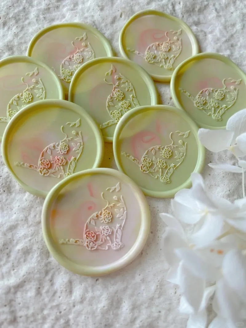 Nieuwe 25mm Lakzegel Stempel Leuke Bloem Kat Reliëf Afdichting Messing Hoofd 3D Fire Verf Seal DIY Envelop plakboek Zegellak