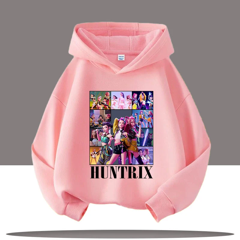 

KPop Demon Hunters Hoodies for Kid's Autumn Winter New Cotton Hoodie Fashion 2025 Movie Hoody for Adult Kids Mother-to-be Top