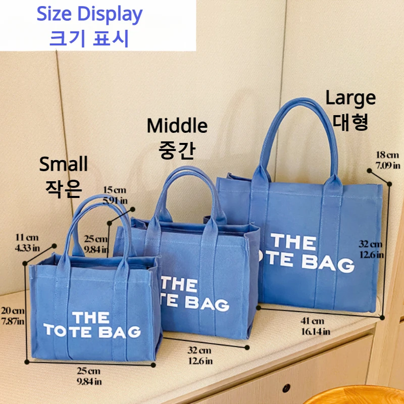 Women Tote Bag Casual Canvas Large Capacity Women Handbags Designer Letters Shoulder Crossbody Bags Luxury Big Shopper