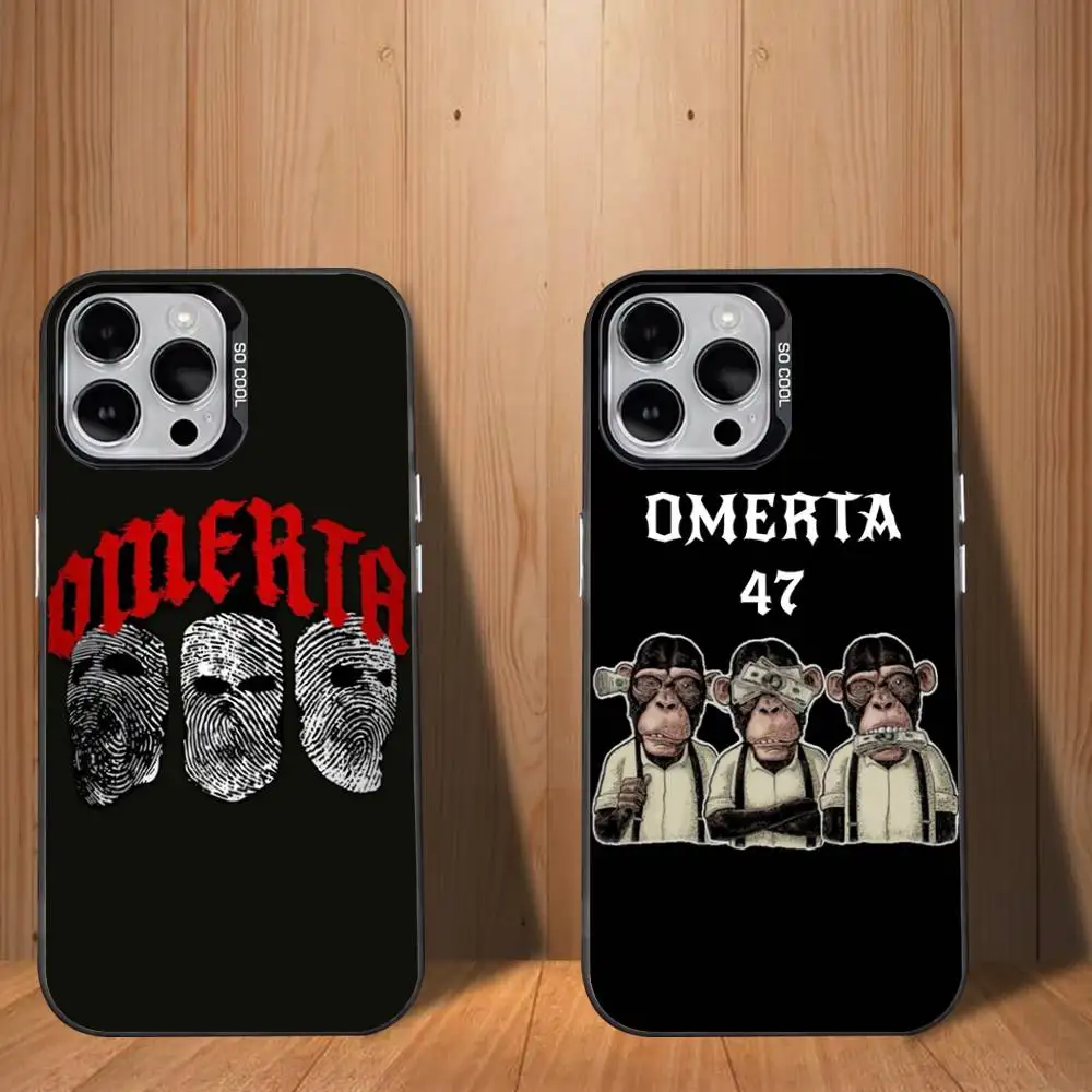 

O-Omerta M-Maes 47 Phone Case For iPhone 17,16,15,14,13,12,11,Mini,Pro,SE,MAX White Matte Shockproof Cover