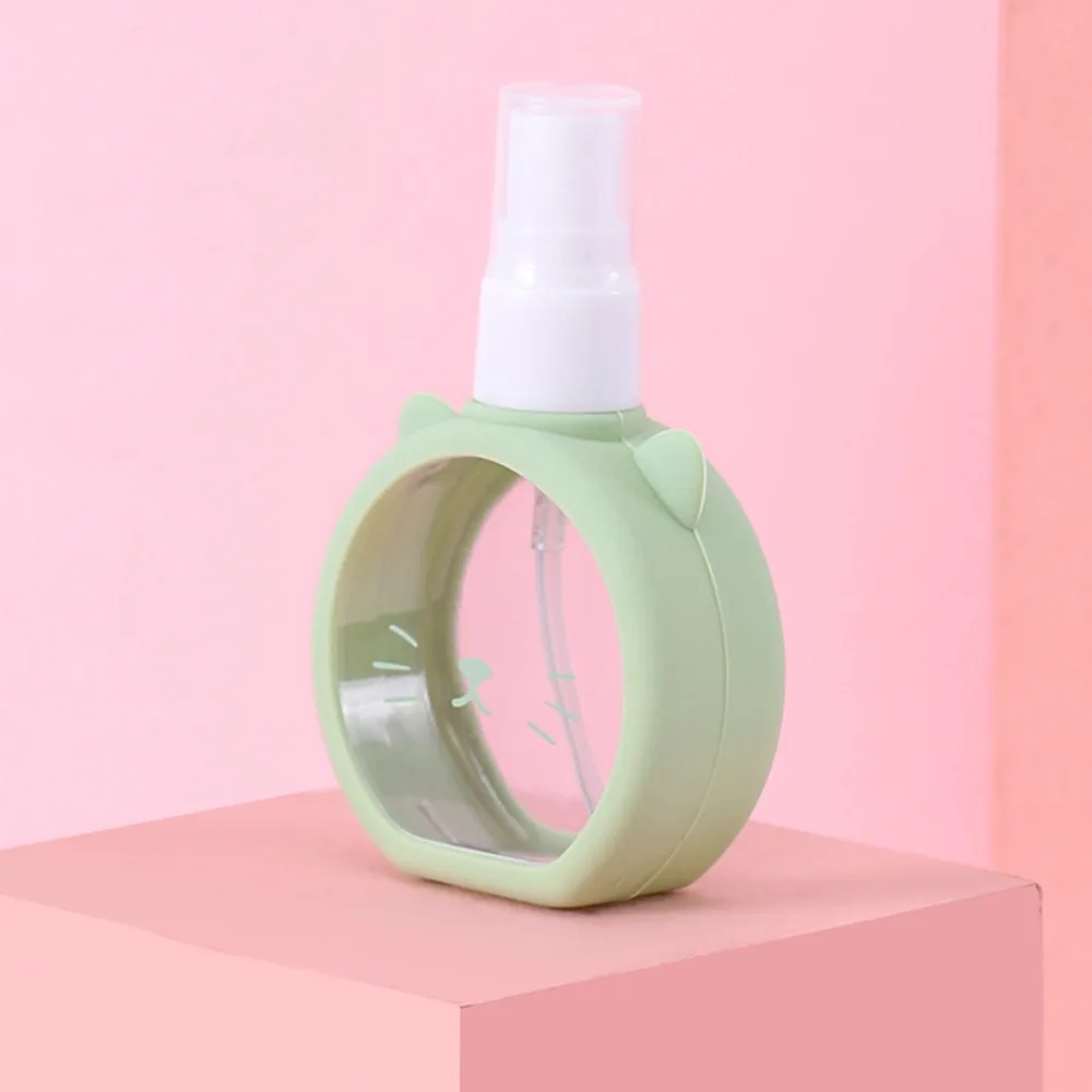 1 pz carino 55 ml bottiglia spray orso cartone animato bottiglia spray di profumo riutilizzabile copertura in silicone bottiglia vuota per trucco