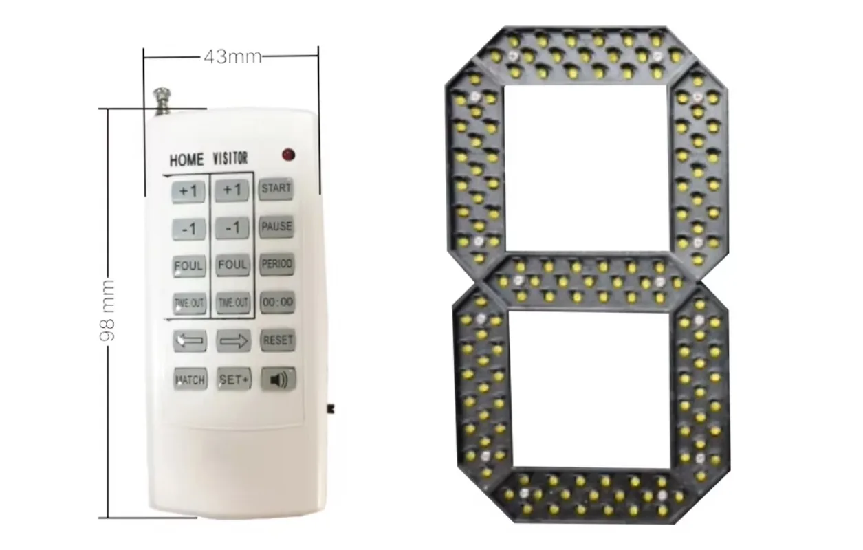 Marcador LED de críquet con control inalámbrico RF