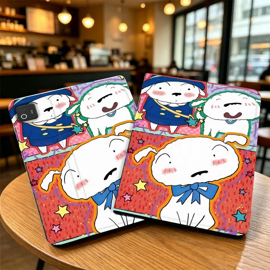 Shin-Chans Friends With Pencil Holder Case for Xiaomi Pad 6s Pro 7 Ultra Pad 5 6 7 8 Pro Redmi Pad SE K Pad 8.8 9.7 12.4 Inch