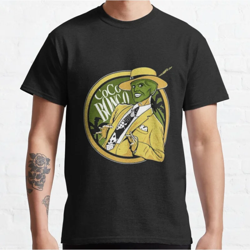 0614 Funny Comedy The MASK Movie Jim Carrey 1994 Vintage Retro 90s film Graphic clothes 100% cotton printed All size Tops S-6XL