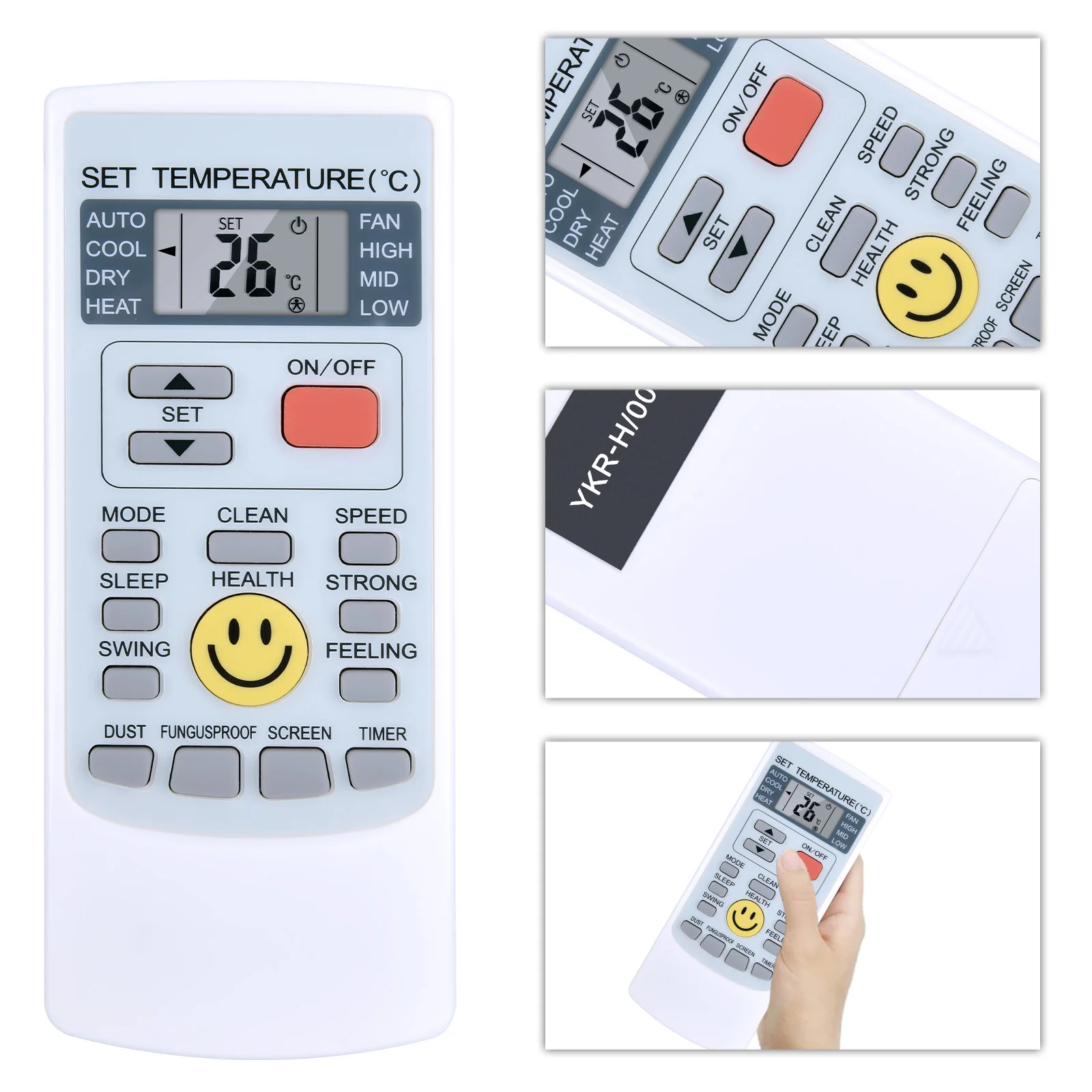 New YKR-H/009E AC A/C Remote Control For AUX Air Conditioner YK-H/009E