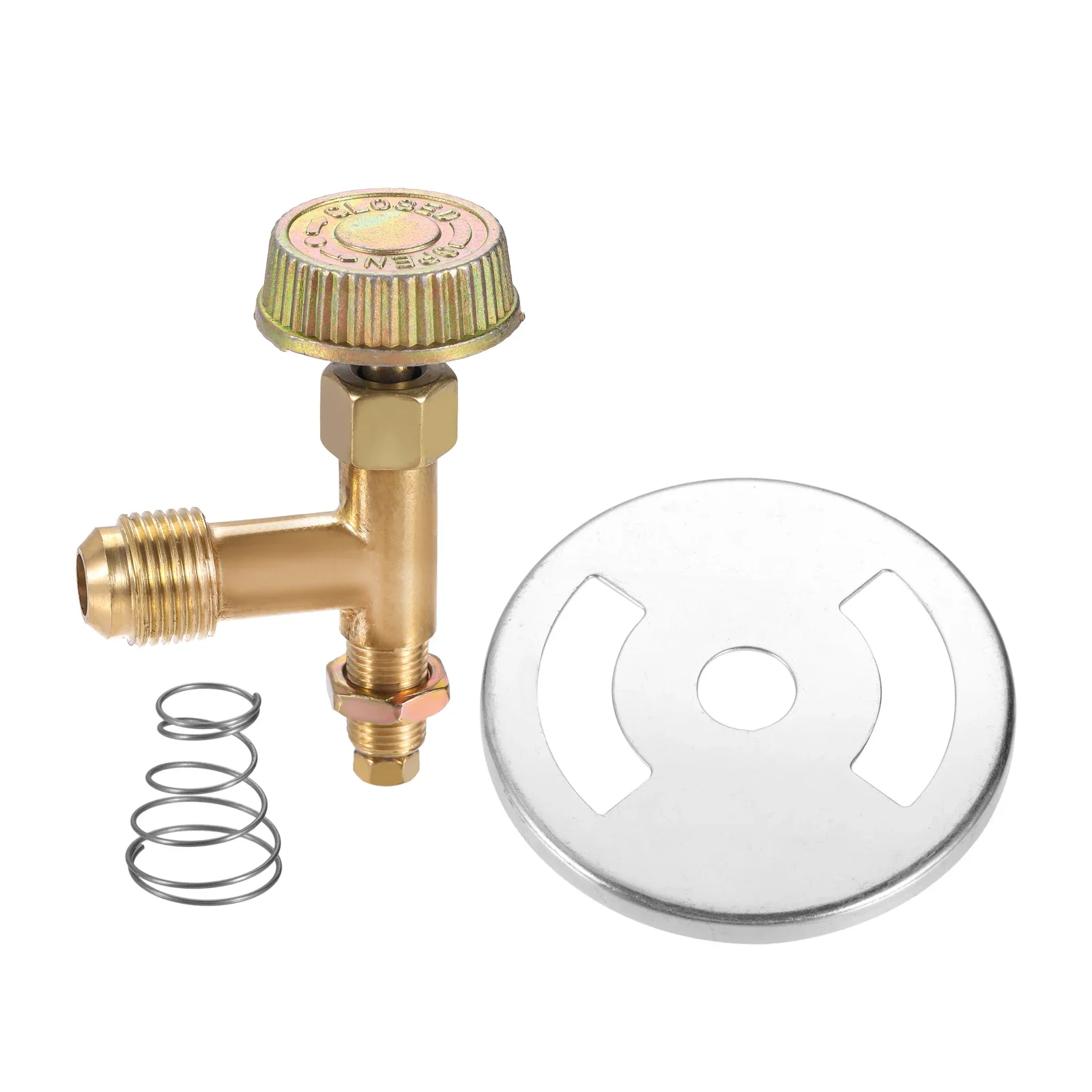 1Set Stove Needle Control Valve Set with Air Intake Burner Damper with Holder 3/8