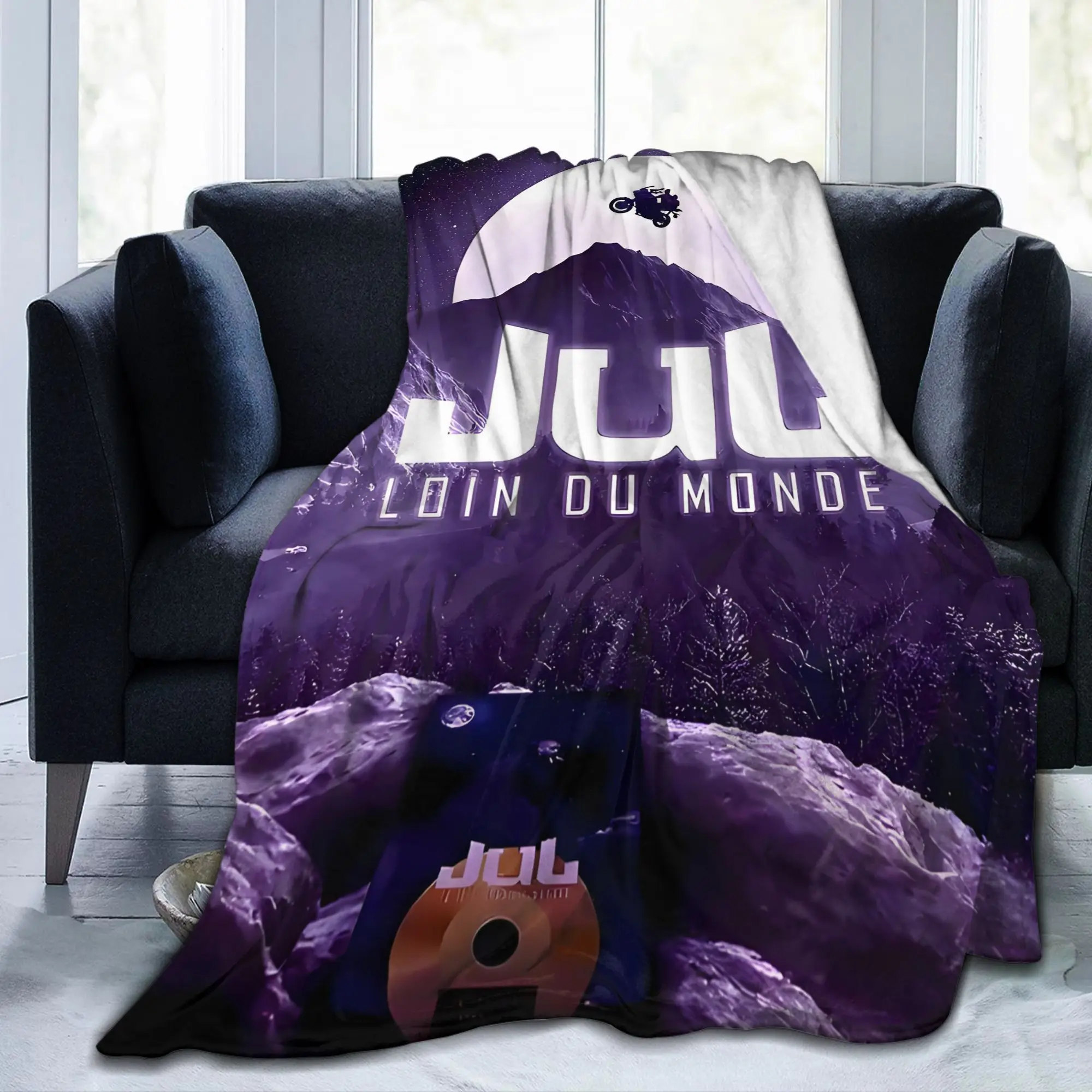 Custom JUL Loin du Monde Blanket Soft Fleece Autumn Warm Flannel French  Throw Blankets for Sofa Office Bedding Quilt