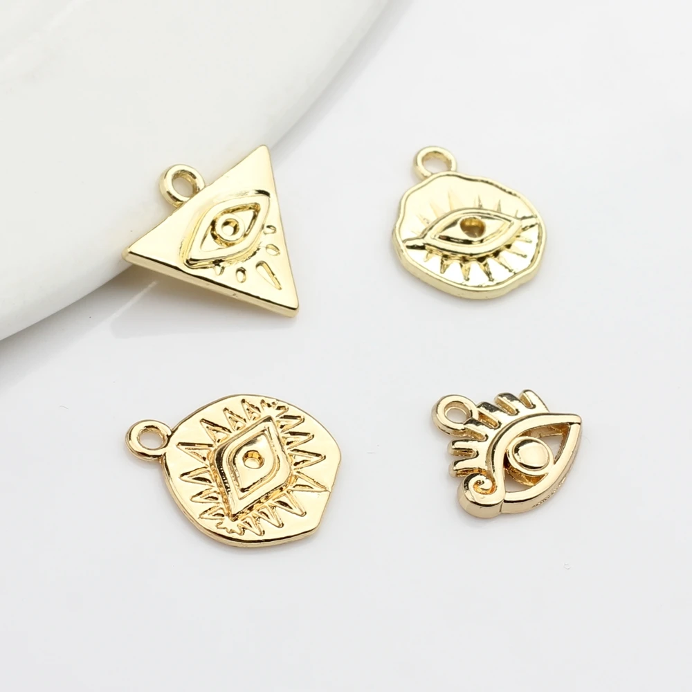 10pcs/lot Zinc Alloy  Metal Cute Mini Demon Eye Charms Pendant For DIY Jewelry Making Finding Accessories