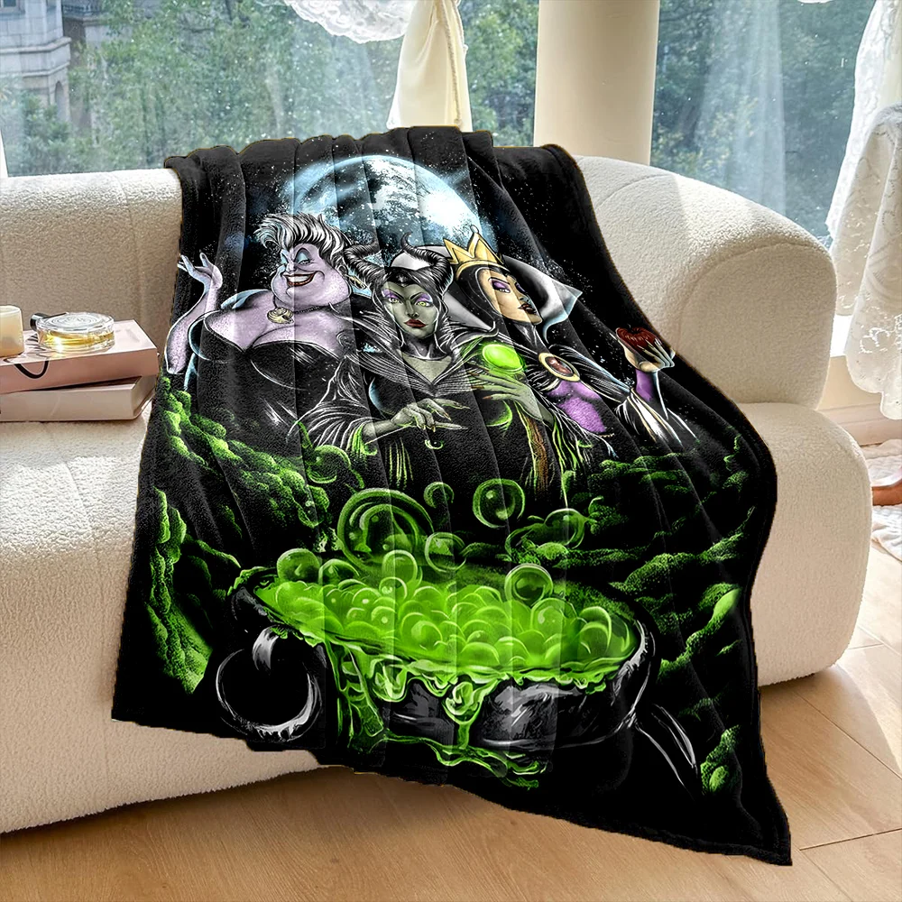 King Size Disney Cartoon Classic Villains Flannel Plush Soft Fluffy Break Nap Blanket Children's Cover Blanket Children Gift