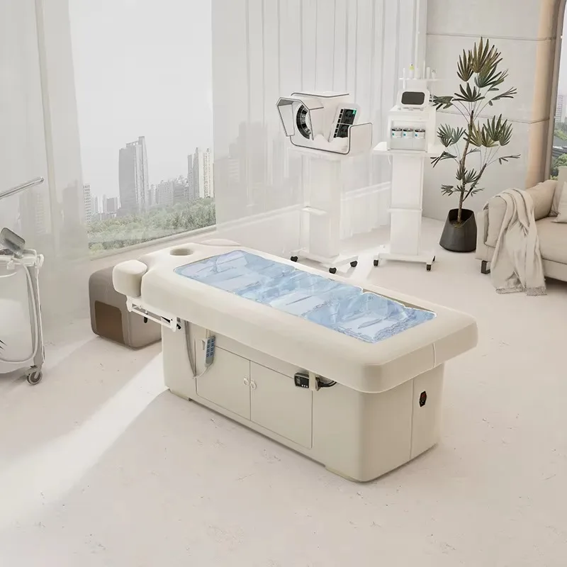 

Water Massage Bed of Spa Head Electric Adjustable Water Therapy Shampoo Bed with 4 Motors Massage Bed DMC8