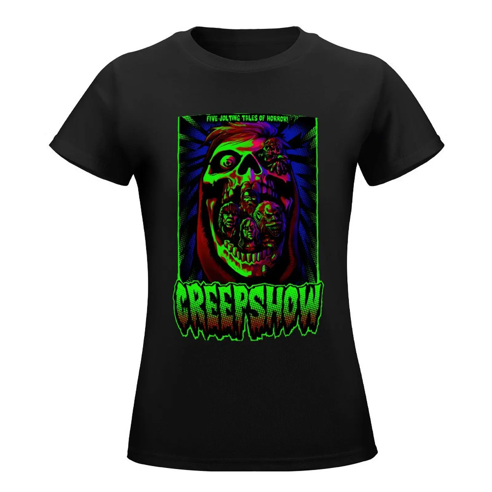 Creepshow Five Jolting Tales Of Horror T-Shirt heavyweights animal print vintage western t shirts for Women