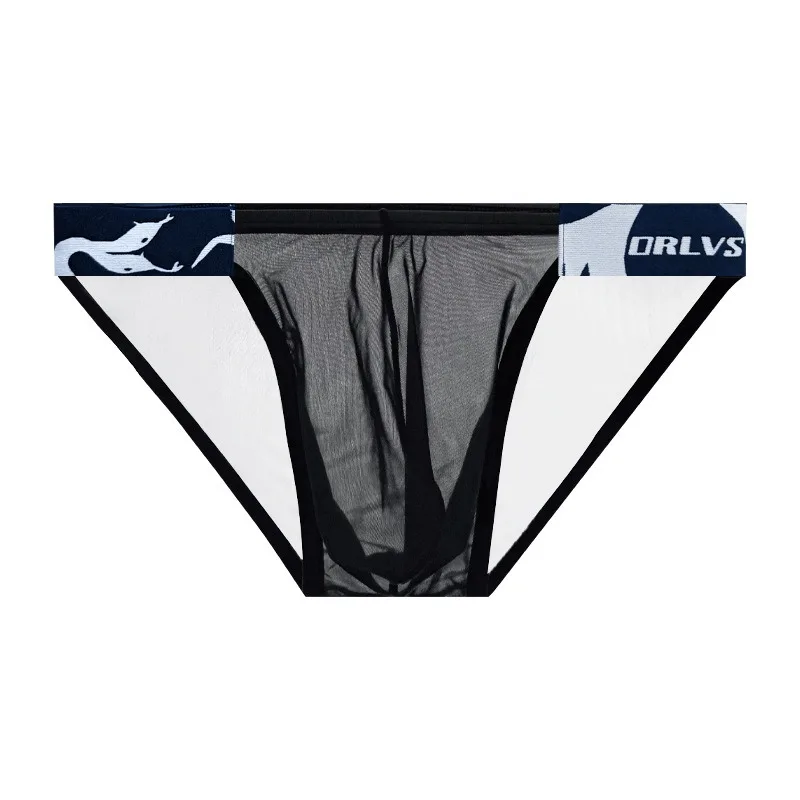 

ORLVS мужское нижнее белье с высокой вилкой, ультратонкая сетка, однотонное, для фитнеса, вечеринки, удовольствия, незаменимое OR6402