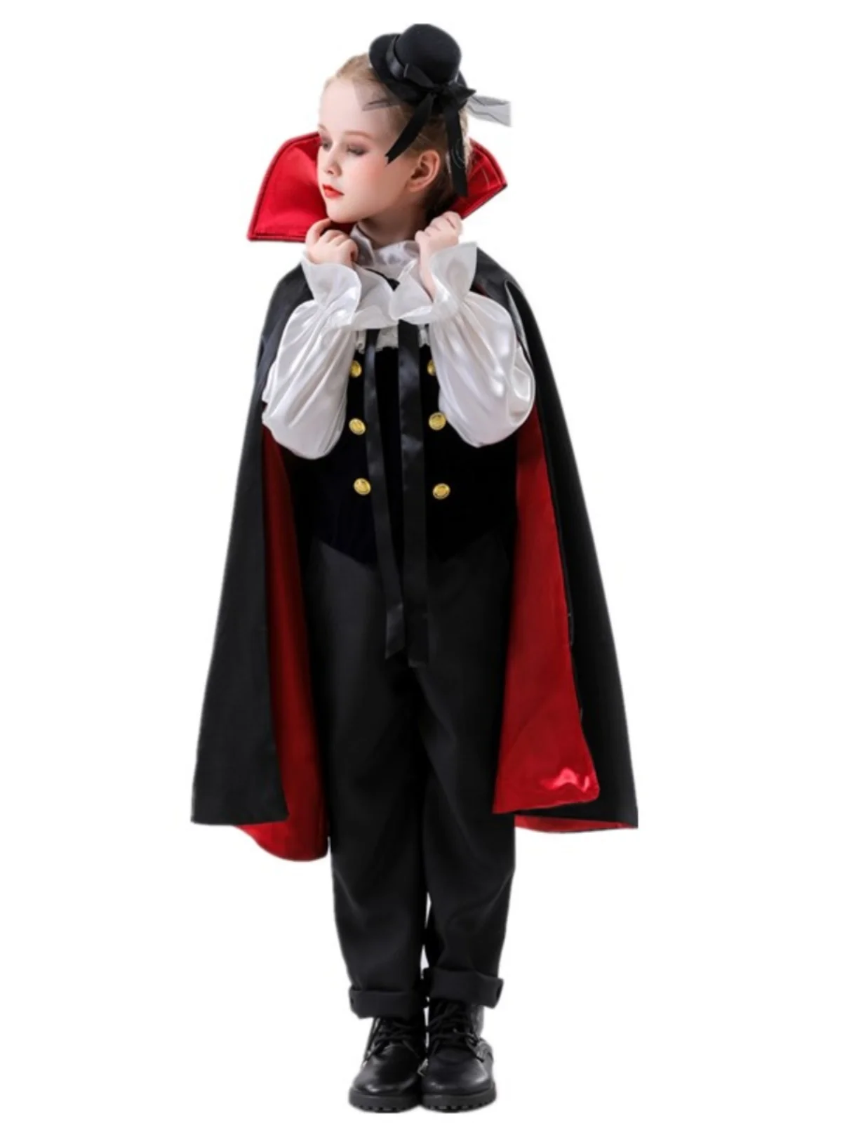 loween Children's Costume Girls  Performance Robe Witch Stage Performance Dr up Polyester Fiber Summer New Arrival