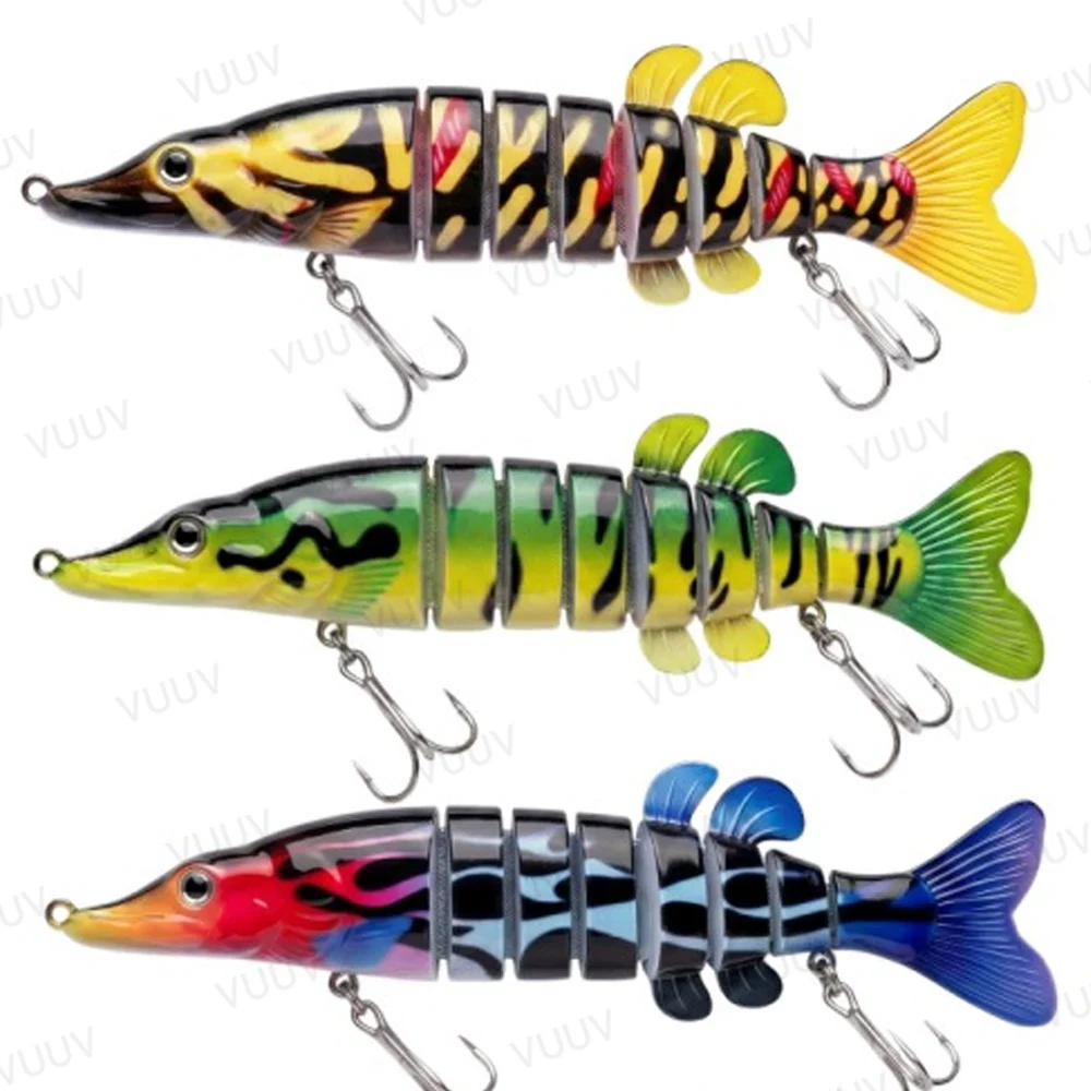 Lot de 100 leurres de pêche multi-articulés pour la pêche au bar, au muskie et au saumon blanc, 70g, à coulée lente, pour eau salée et eau douce, leurres pour eaux peu profondes