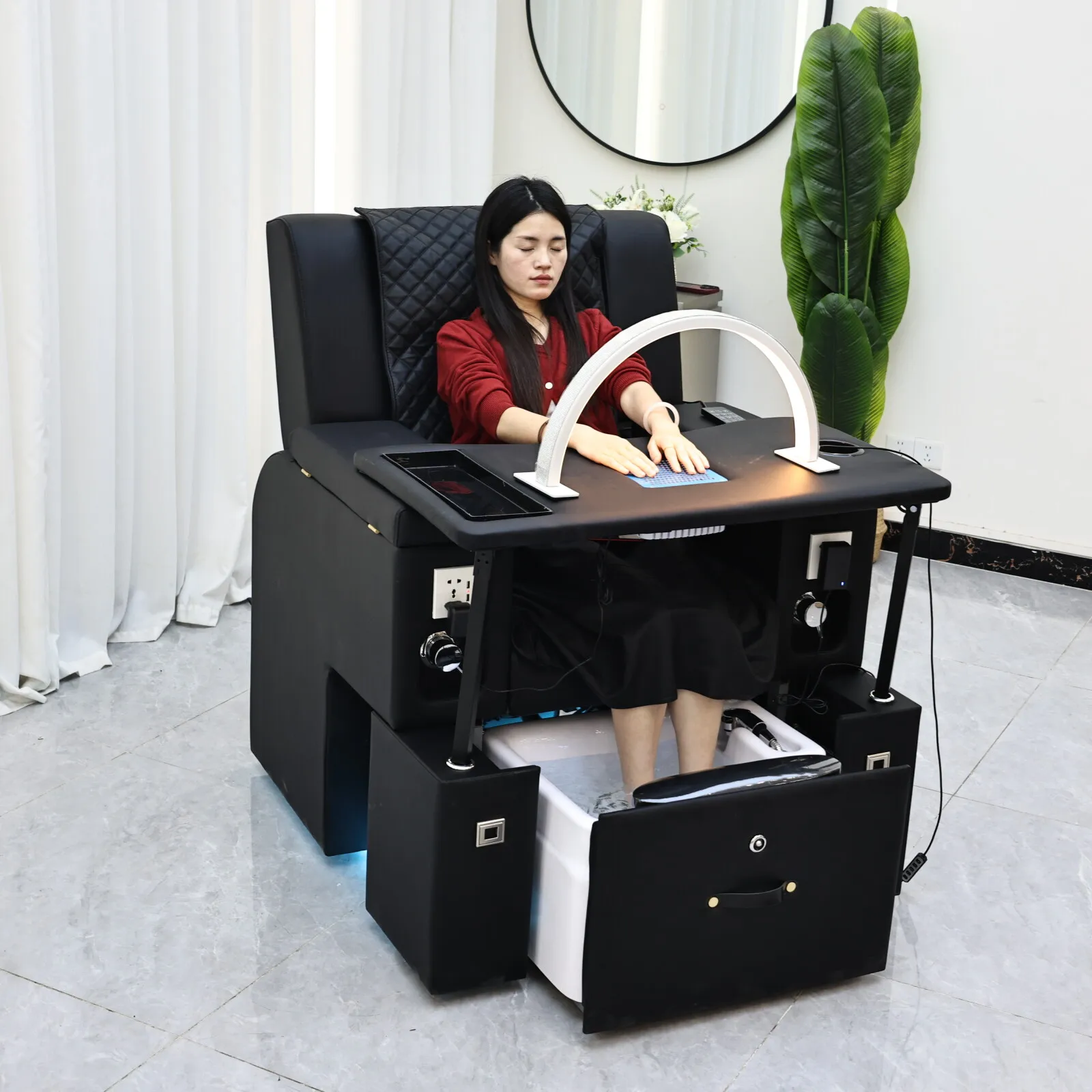 Professioneller Multifunktionaler Pediküre-Massagestuhl, Komfortabel & Langlebig, All-in-One Fußbad für Nagelstudios & Beauty-SPA – Detail 13