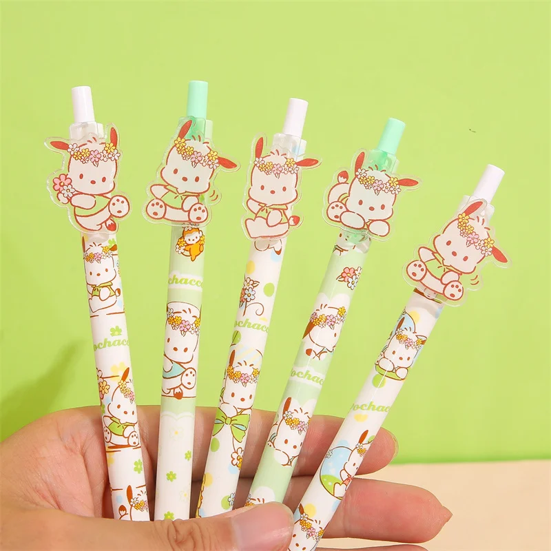 20pcs/lot Kawaii Sanrio Pochacco Press Gel Pen Cute 0.5mm Black Ink Signature Pens Promotional Gift Office School Supplies