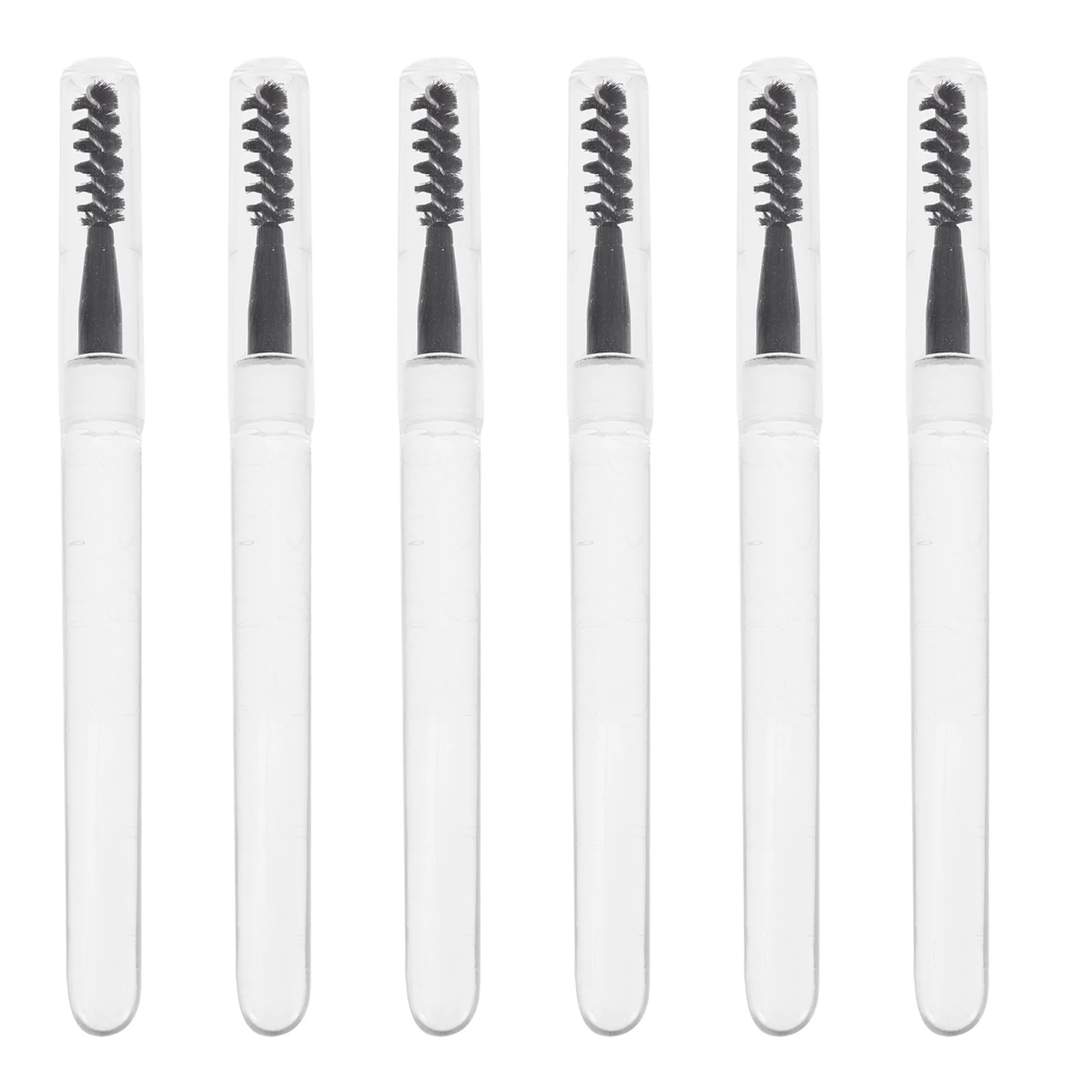 6Pcs Eyelash Eyebrow Brush Mascara Wands Ergonomic Design Portable Safe for Women Girls Eyelash Brush Mascara Applicator