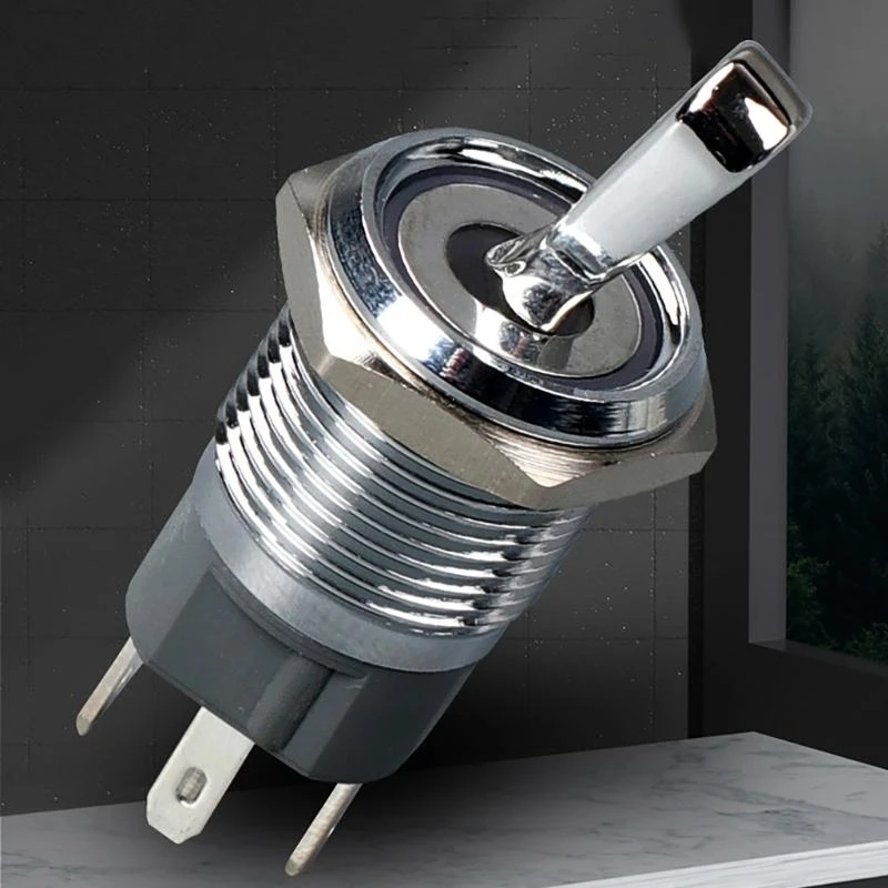 

Sturdy Metal Three Position Toggle Switches With LED Light Designs for CustomES Electronics And Model Making Supplies