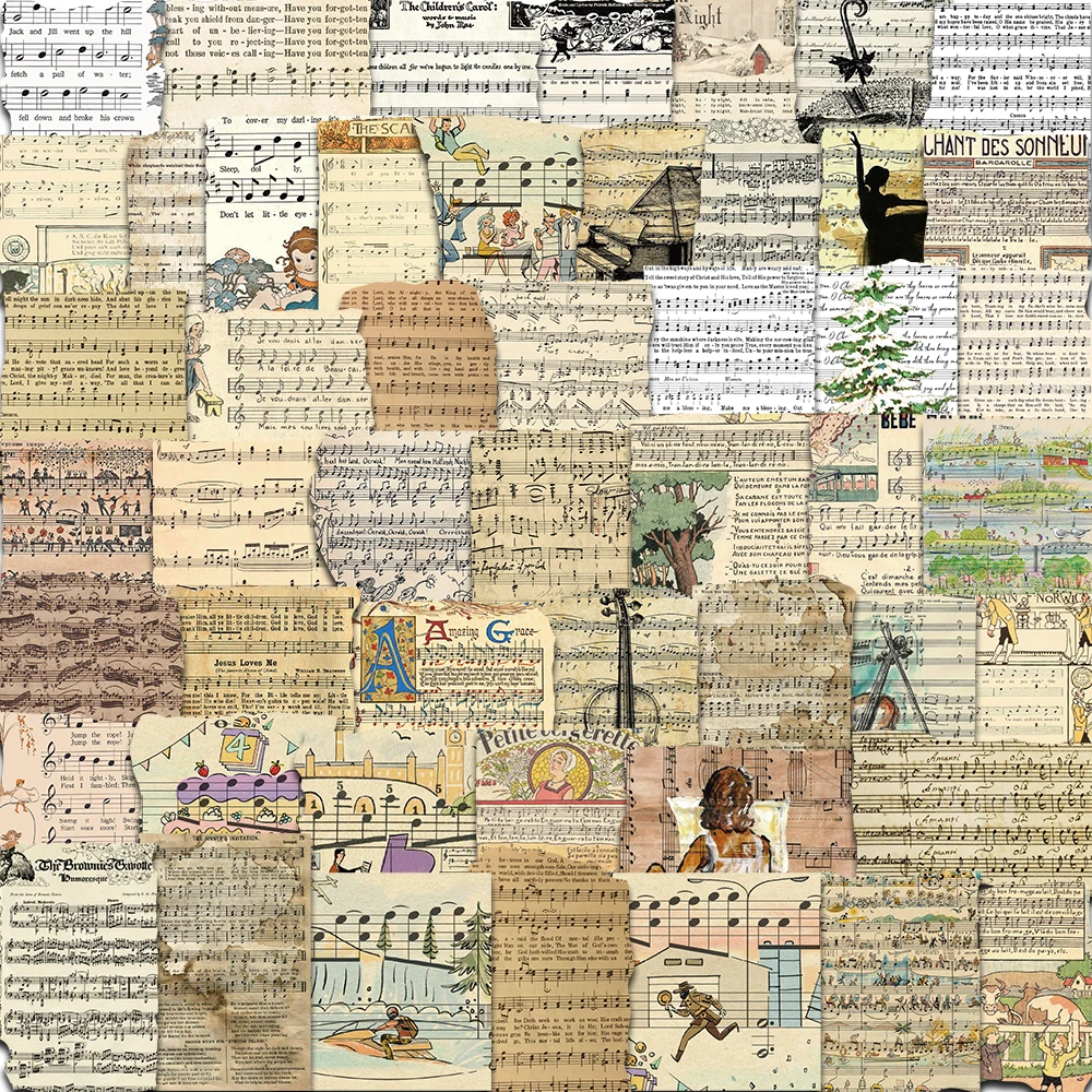 

50 шт. желтые и завершенные музыкальные наклейки с тиснением масла, декоративная бумага для гостиной, наклейка для общественного общежития