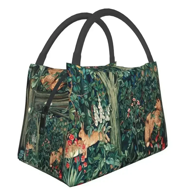 

Custom Fox And Hares By William Morris Lunch Bag Women Thermal Cooler Insulated Box for Picnic Camping Work Travel