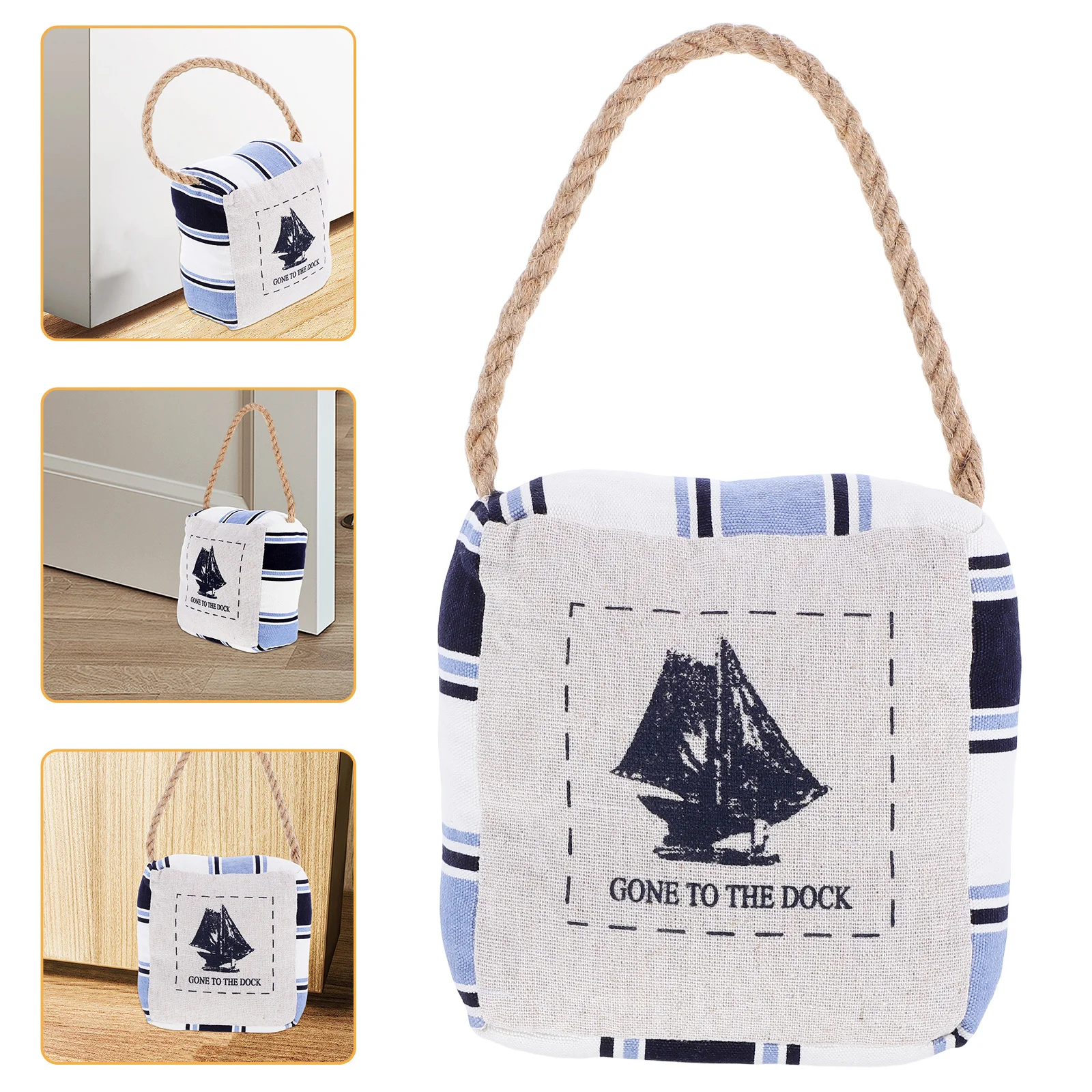 

Charming Mediterranean Door Stopper Soft Fabric Sturdy Sand Filled Ideal for Bedrooms Bathrooms Carpets Nautical Decorative Gift