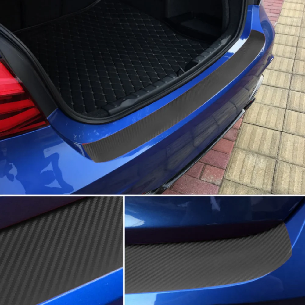 

Carbon Fiber Car Trunk Rear Bumper Sticker for SKODA Fabia Combi Octavia RS Scout KAROQ Superb 2 3 4