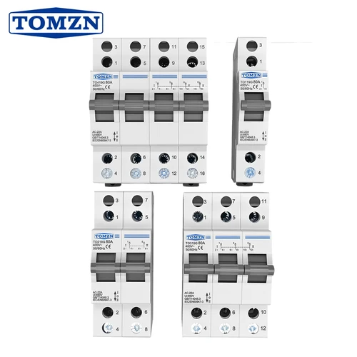 TOMZN TO419G interruptor de cambio 1234P 400V ~ 80A MTS doble potencia transferencia Manual aislamiento disyuntor de enclavamiento desconectable