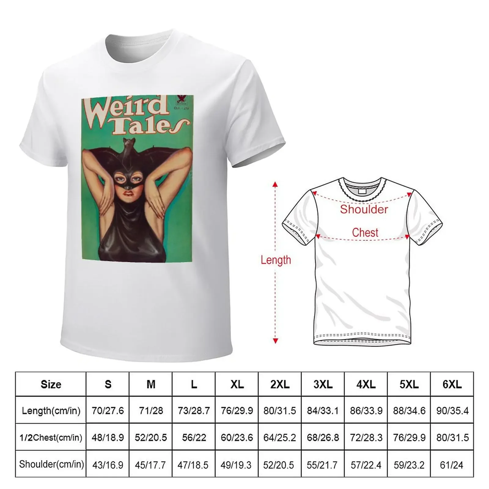 Comic Book Cover Weird Tales Vampire Woman Batgirl T-shirt Aesthetic clothing quick drying t shirts for men