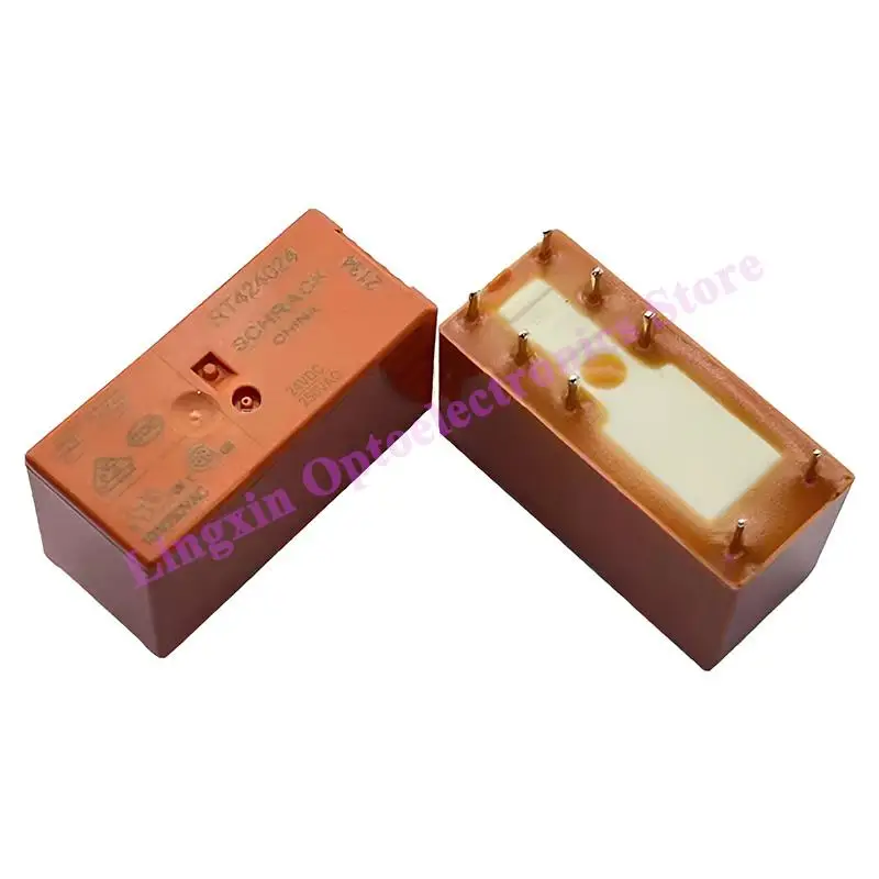 5Pcs/Lot Power Relays 5V 12V 24V 48VDC 230VAC RTE24 8PIN 8A 250VAC RTE24005 RTE24012 RTE24024 DPDT 2 Form C 100% Original New