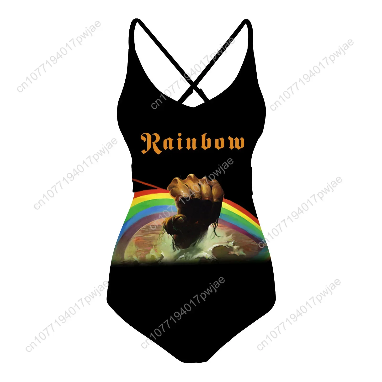 Rainbow Rising Band Swimsuit Womens Sling Swimsuits Sexy Swimwear Pool Party Beach Bikini Summer Holiday Customize Bathing Suits