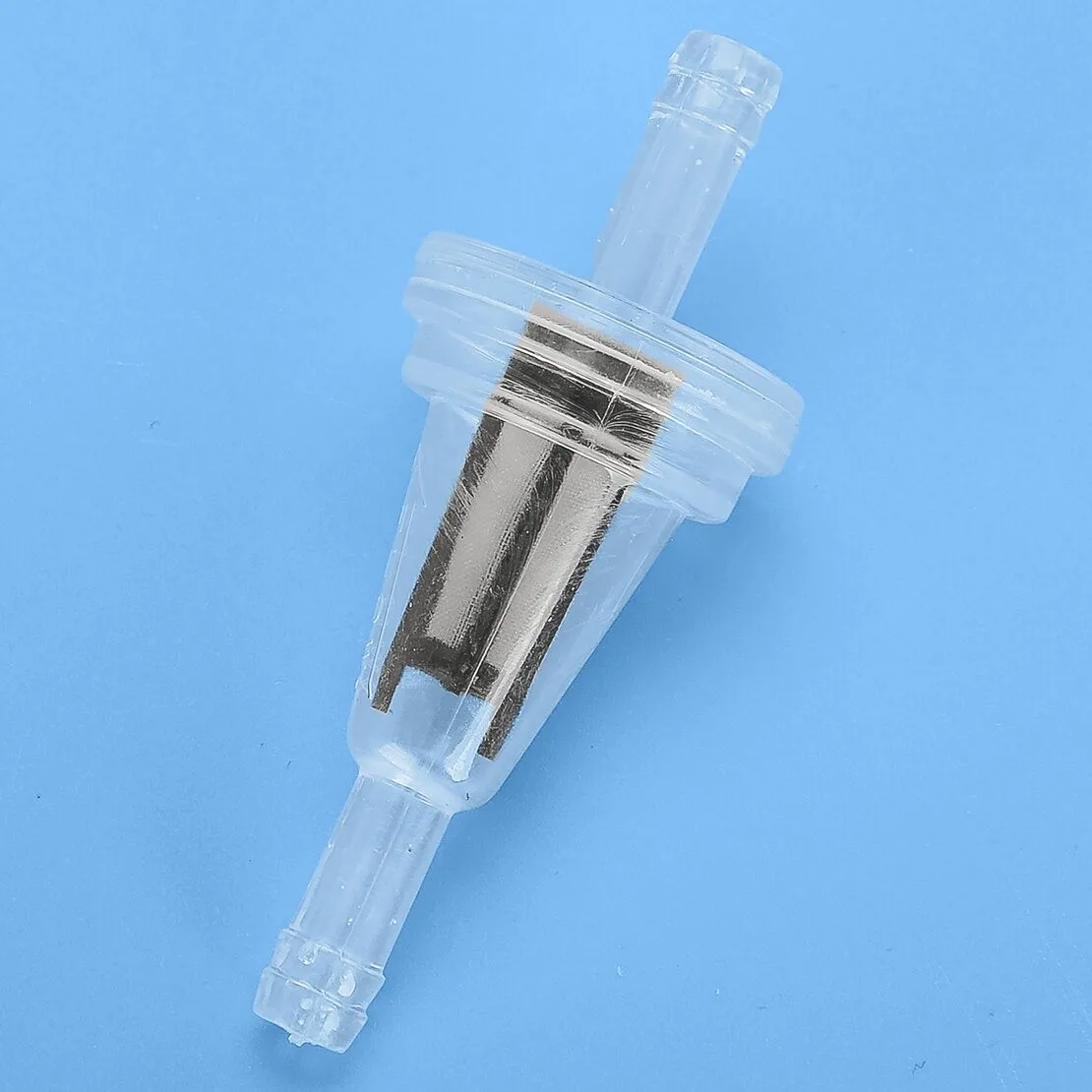 1Pc Universal Motorcycle Straight Fuel Filter - Clear Inline Petrol Filter for 6mm 1/4" Oil Hose Line Replacement