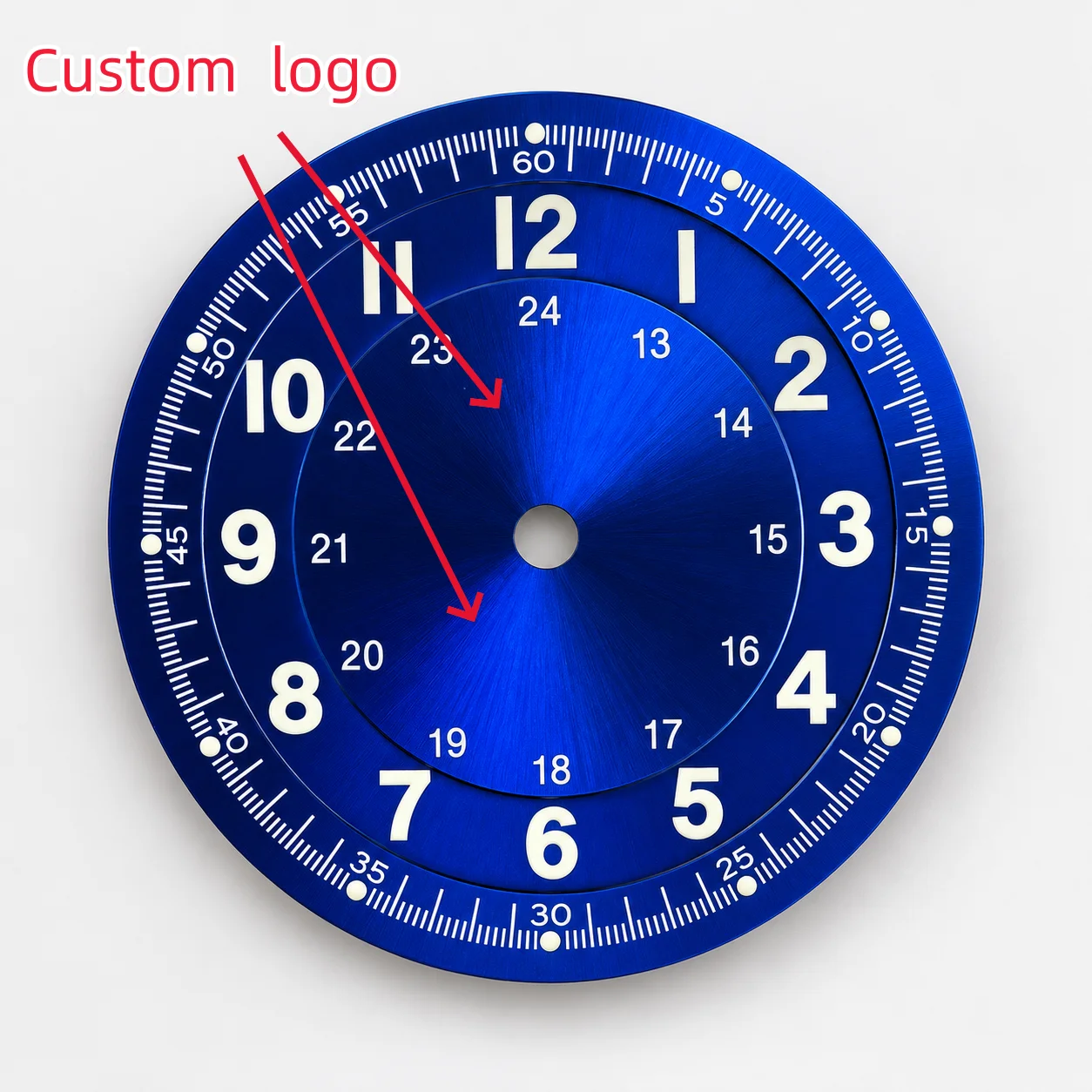 Custom Logo 29mm Watch Dial Green Luminous 12/24 Hour Arabic Numeral Dial for NH35 Miyota 8215 ETA 2836 2824 Automatic Watch Mod